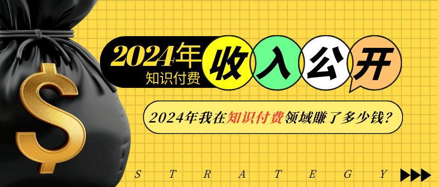 2024年知识付费收入大公开！2024年我在知识付费领域賺了多少钱？-89网创