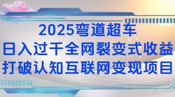 2025弯道超车日入过K全网裂变式收益打破认知互联网变现项目【揭秘】-89网创