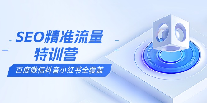 SEO精准流量特训营，百度微信抖音小红书全覆盖，带你搞懂搜索优化核心技巧-89网创