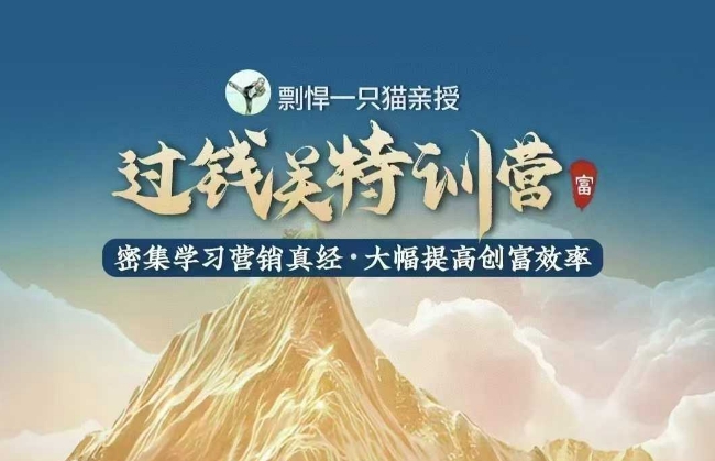 剽悍一只猫-过钱关特训营，学习营销真经 大幅度提高创富效率-89网创