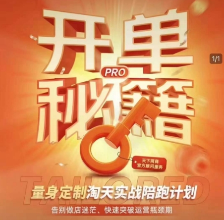 淘宝开单秘籍PRO，量身定制淘天实战陪跑计划，告别做店迷茫、快速突破运营瓶颈期-89网创