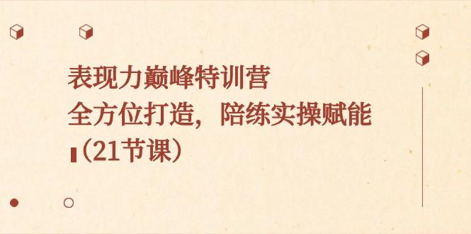 表现力巅峰特训营，全方位打造，陪练实操赋能（21节课）-89网创