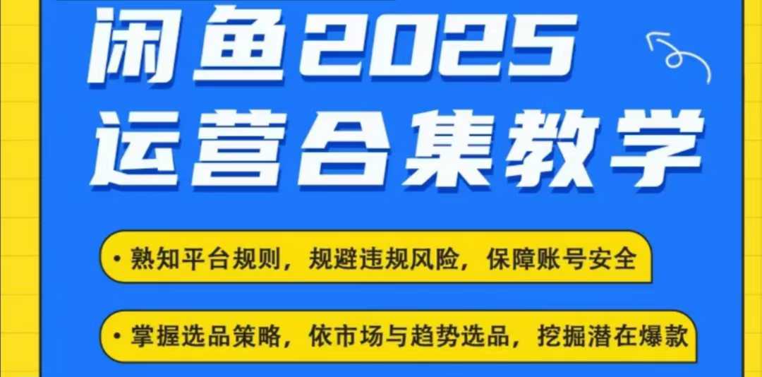 2025闲鱼电商运营全集，2025最新咸鱼玩法-89网创