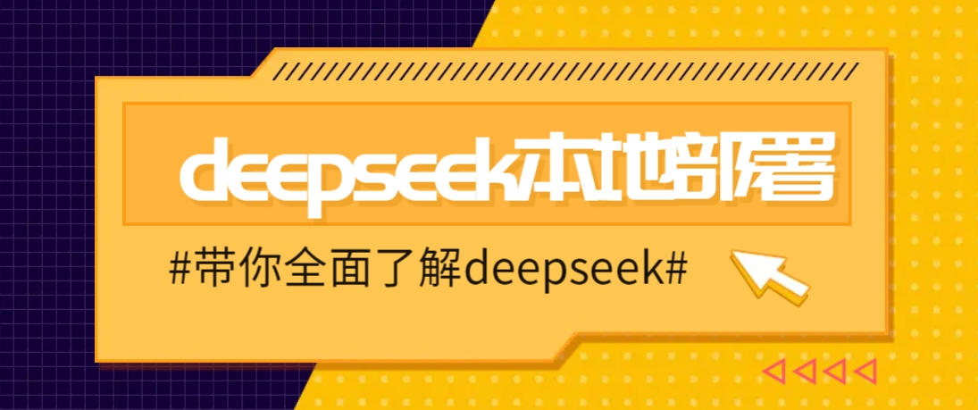 DeepSeek本地部署详细教程，轻松将deepseek部署到你的电脑上-89网创