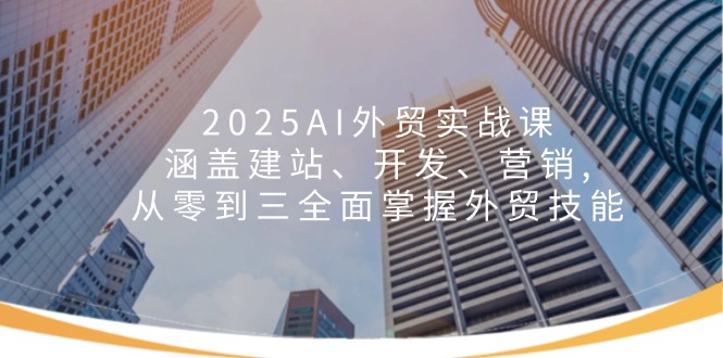 2025AI外贸实战课：涵盖建站、开发、营销, 从零到三全面掌握外贸技能-89网创