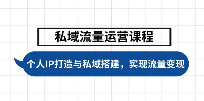 私域流量运营课程，个人IP打造与私域搭建，助力学员实现流量变现-89网创