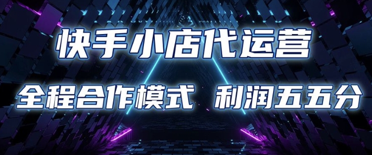 快手小店代运营 限时托管计划 合作模式 利润五五分成【揭秘】-89网创