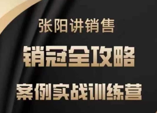 张阳讲销售实战训练营，​案例实战训练，销冠全攻略-89网创