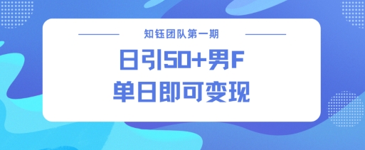 男粉引流新方法不违规，当日即可变现-89网创