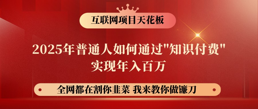 网创项目终点站-镰刀训练营超级IP合伙人，25年普通人如何通过“知识付费”年入百万-89网创