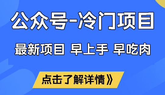 公众号冷门赛道，早上手早吃肉，单月轻松稳定变现1W【揭秘】-89网创