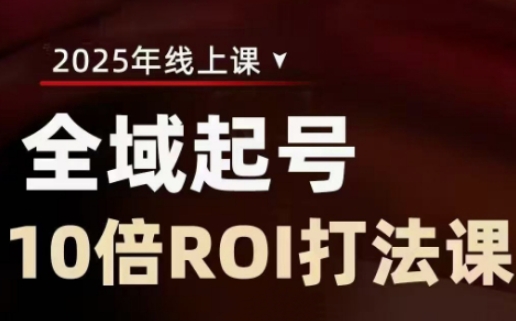2025全域起号10倍ROI打法课，助你提升直播间的投资回报率-89网创