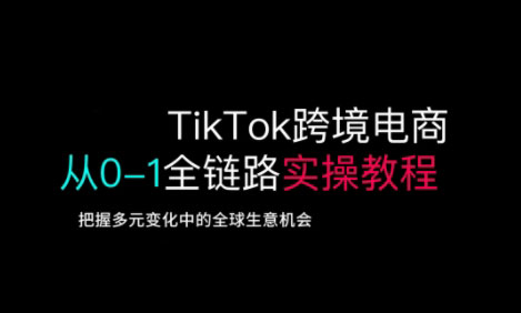 TikTok跨境电商从0-1全链路全方位实操教程，把握多元变化中的全球生意机会-89网创