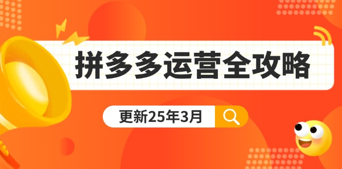 拼多多运营全攻略：从0到日销千单,爆款内功+付费推广+黑科技(更新25年3月-89网创
