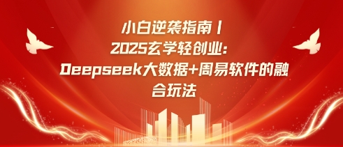 小白逆袭指南，2025玄学轻创业：Deepseek大数据+周易算法的融合玩法-89网创