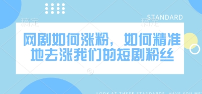 网剧如何涨粉，如何精准地去涨我们的短剧粉丝-89网创