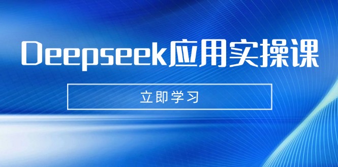 Deepseek应用实操课：AI制作数字妈妈、写真、短视频，辅导作业，PPT制作等-89网创