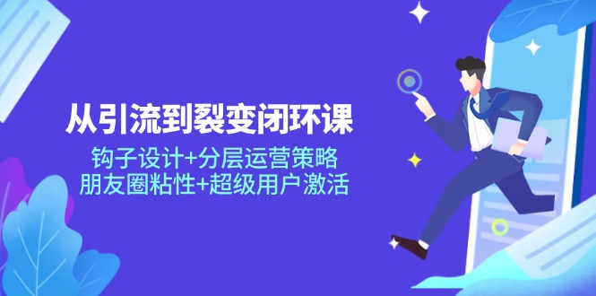 从引流到裂变闭环课：钩子设计+分层运营策略，朋友圈粘性+超级用户激活-89网创