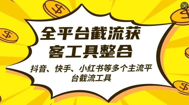全平台截流获客工县整合全自动引流，日引2000+精准客户【揭秘】-89网创