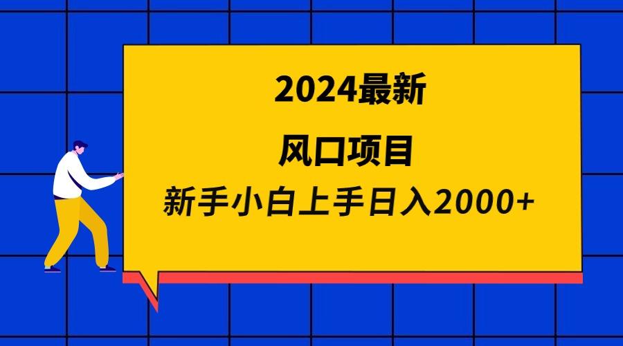 (9483期)2024最新风口项目 新手小白日入2000+-89网创