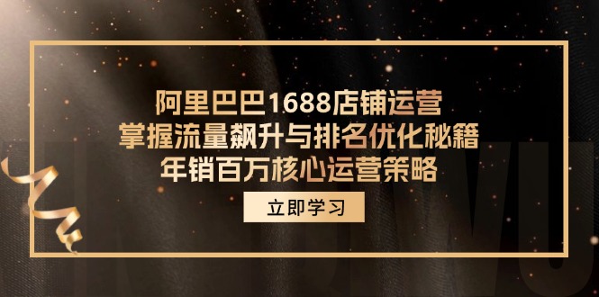 阿里巴巴1688店铺运营，掌握流量飙升与排名优化秘籍 年销百万核心运营策略-89网创