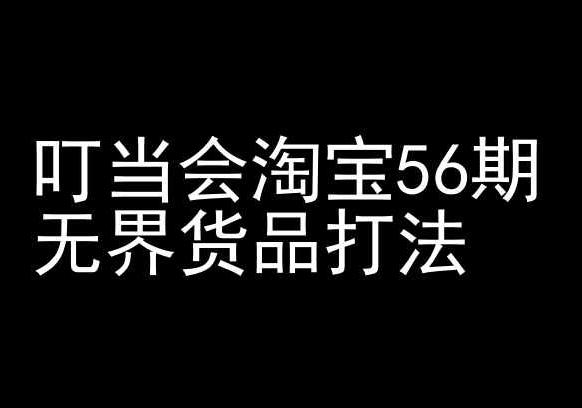 叮当会淘宝56期：无界货品打法-淘宝开店教程-89网创