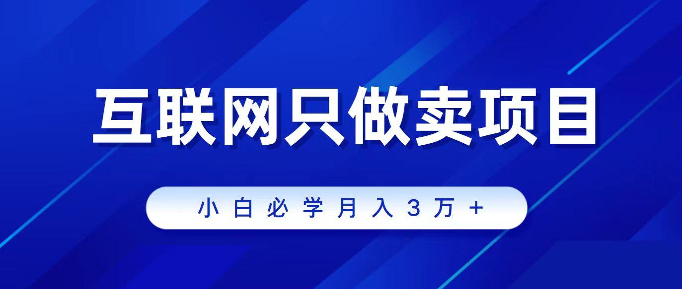 (9623期)互联网的尽头就是卖项目，被割过韭菜的兄弟们必看！轻松月入三万以上！-89网创