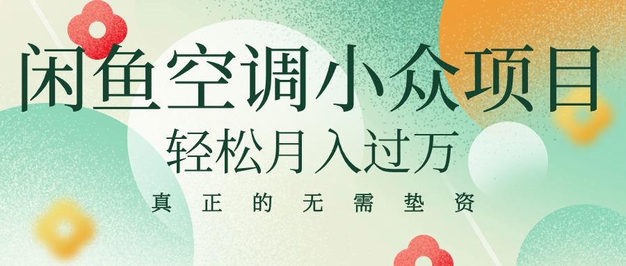 闲鱼卖空调小众项目 轻松月入过万 真正的无需垫资金-89网创