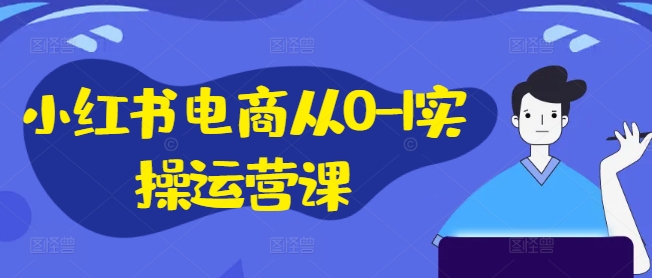 小红书电商从0-1实操运营课，小红书手机实操小红书/IP和私域课/小红书电商电脑实操板块等-89网创