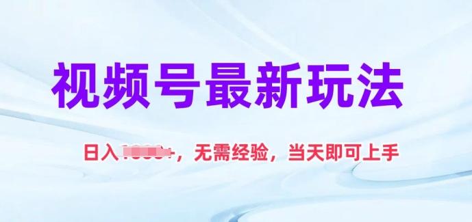 视频号最新玩法，日入1k+，无需经验，当天即可上手【揭秘】-89网创