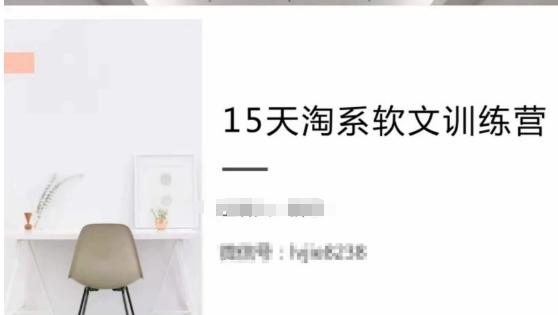 15天淘系软文训练营，跟年入50万的淘系软文导师，学习月收过万的淘系软文-89网创