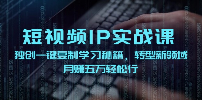 短视频IP实战课，独创一键复制学习秘籍，转战新领域，月赚五万轻松行-89网创