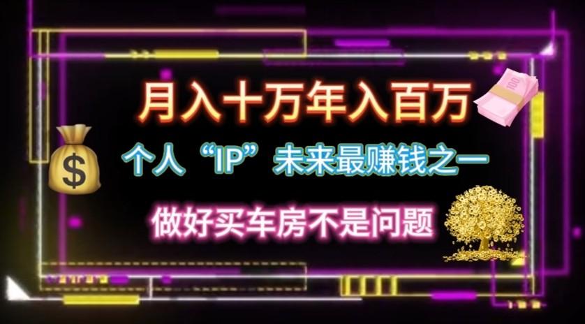 个人“ip”月入10w，年入100w-89网创