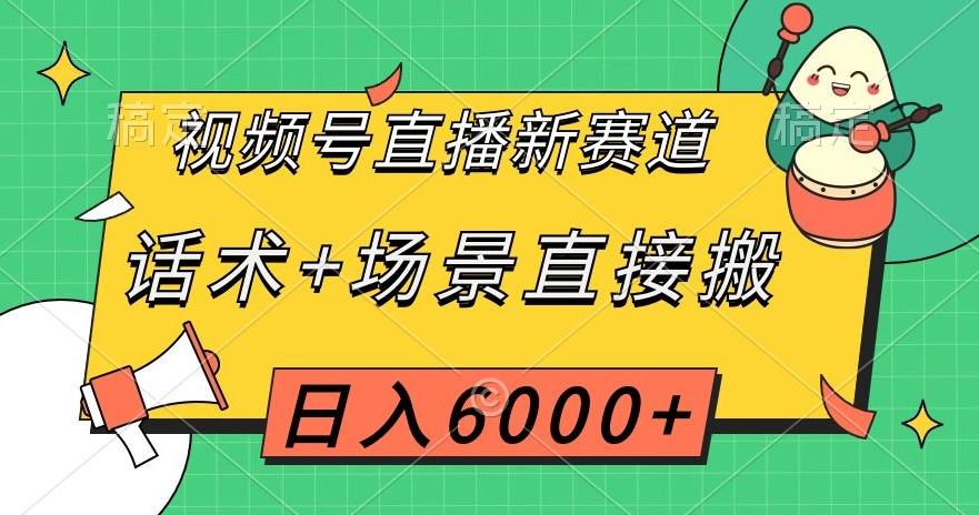 视频号直播新赛道，话术+场景直接搬，日入6000+【揭秘】-89网创