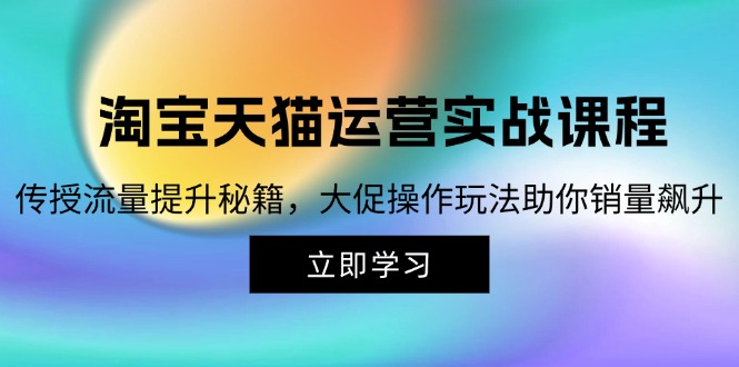 淘宝&天猫运营实战课程，传授流量提升秘籍，大促操作玩法助你销量飙升-89网创