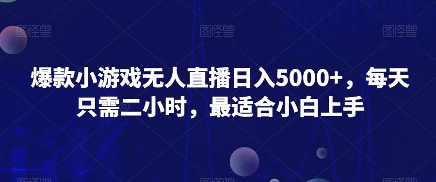 爆款小游戏无人直播日入5000+，每天只需二小时，最适合小白上手-89网创