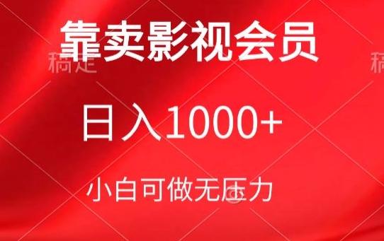 靠卖影视会员，日入1000+，落地保姆级教程，新手可学【揭秘】-89网创