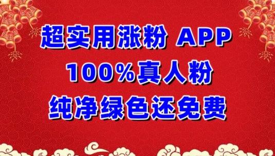 超实用涨粉，APP100%真人粉纯净绿色还免费，不再为涨粉犯愁【揭秘】-89网创