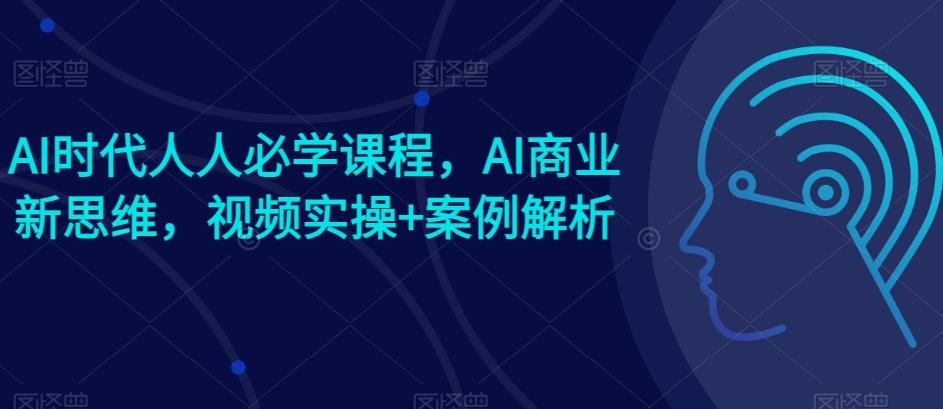 AI时代人人必学课程，AI商业新思维，视频实操+案例解析【赠AI商业爆款案例】-89网创