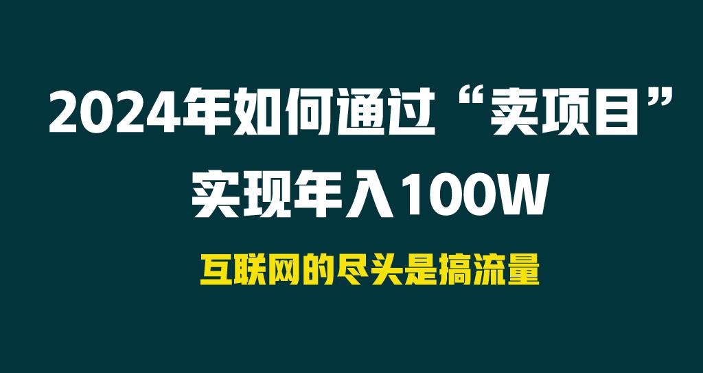 2024年如何通过“卖项目”实现年入100W-89网创