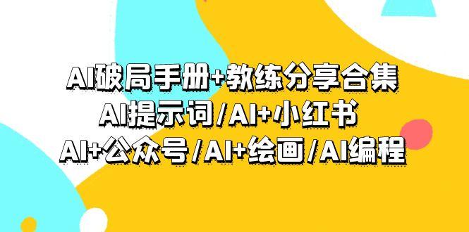 (9351期)AI破局手册+教练分享合集：AI提示词/AI+小红书 /AI+公众号/AI+绘画/AI编程-89网创