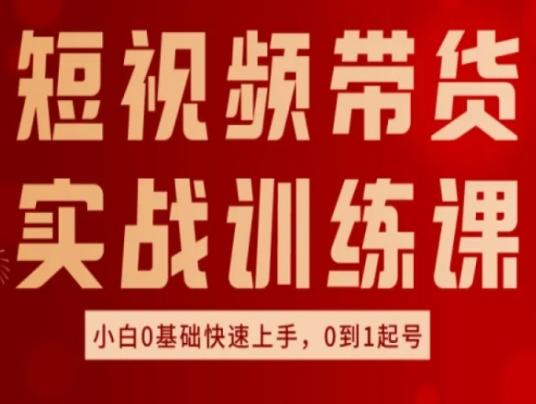 短视频带货实战训练课，好物分享实操，小白0基础快速上手，0到1起号-89网创