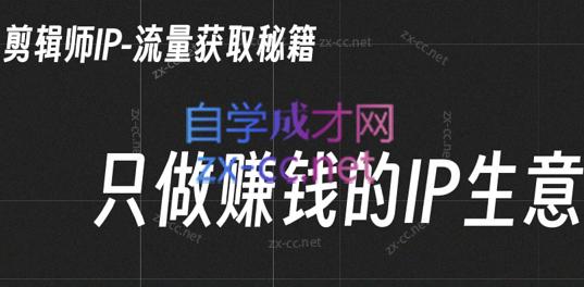 小钱老师·剪辑师个人ip流量思维与运营策略课-89网创