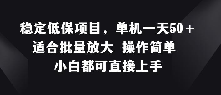 稳定低保项目，单机一天50+适合批量放大 操作简单 小白都可直接上手【揭秘】-89网创