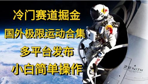 冷门赛道掘金，国外极限运动视频合集，多平台发布，小白简单操作-89网创