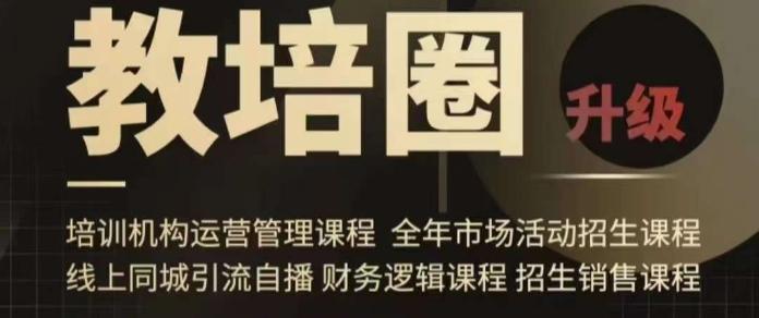 旺仔爸爸教培圈课程(运营／管理／招生／引流全套课程)，同城引流自播方案-89网创