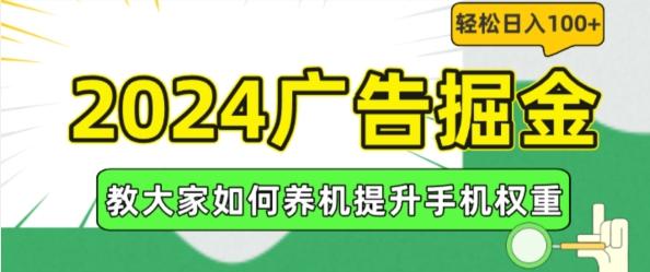 2024广告掘金，教大家如何养机提升手机权重，轻松日入100+【揭秘】-89网创