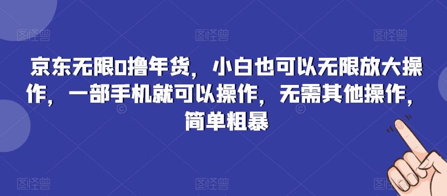京东无限0撸年货，小白也可以无限放大操作，一部手机就可以操作，无需其他操作，简单粗暴-89网创