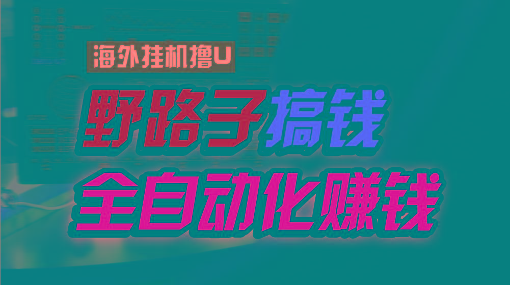海外挂机撸U新平台，日赚8-15美元，全程无人值守，可批量放大，工作室内…-89网创