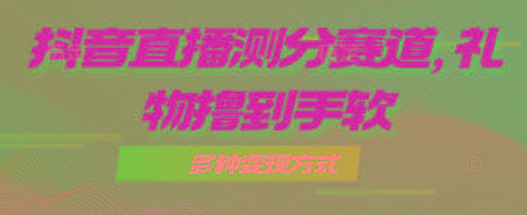 抖音直播测分赛道，多种变现方式，轻松日入1000+-89网创